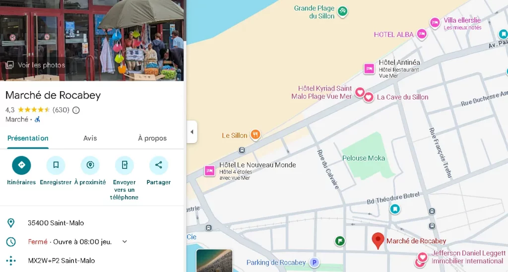 Marché de Rocabey Saint-Malo Jefferson DANIEL Immobilier