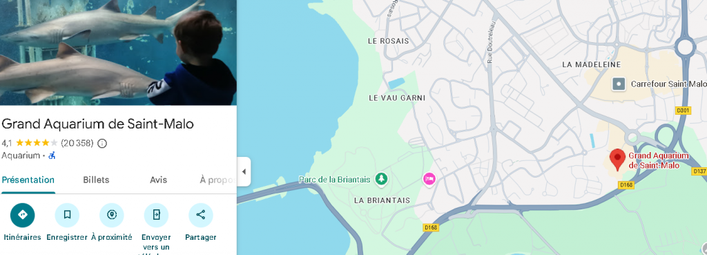 Map Grand Aquarium de Saint-Malo